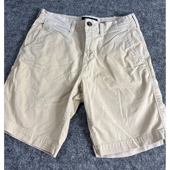 American Eagle Next Level Flex Beige Men’s Chino Shorts Size 26 Slim Fit - Picture 1 of 7